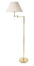 Swing Arm Floor Lamp in Polished Brass- shade not included ID
