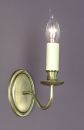 Traditionally Styled Single Wall Light in a Light Bronze Finish  ID