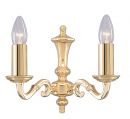 Double Georgian Wall Light in Solid Polished Brass ID