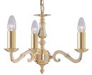 Solid Brass 3 Arm Ceiling Light in a Georgian Style ID