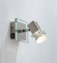 A single spotlight in silver with chunky glass ID