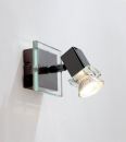 A single spotlight in black chrome with chunky glass - DISCONTINUED
