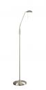 Halogen Floor Lamp with Flexible Head in Satin Chrome - DISCONTINUED