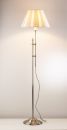 Traditional Floor Lamp in Antique Brass with Cream Shade - DISCONTINUED