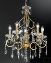 Spiral Design 5 Arm Chandelier in a Gold Finish ID 1